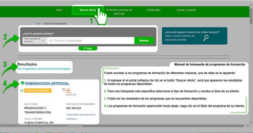 Como Buscar Programas de Formacion del SENA Sofia Plus