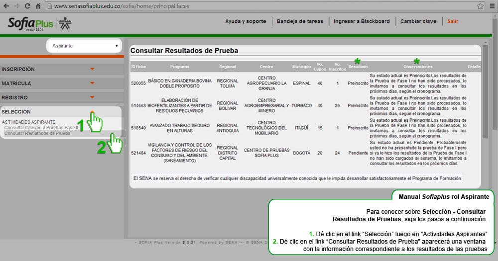 Como consultar los resultados del sena paso 2