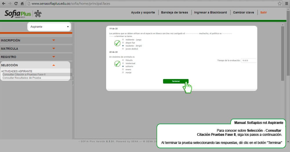 como realizar la fase 2 de la prueba del sena paso 4